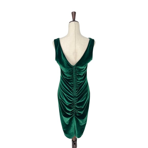 Bettie Page Velvet Wiggle Dress | Extra Large - Picture 3 of 11